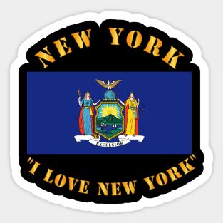 Flag - New York - I love New York Sticker